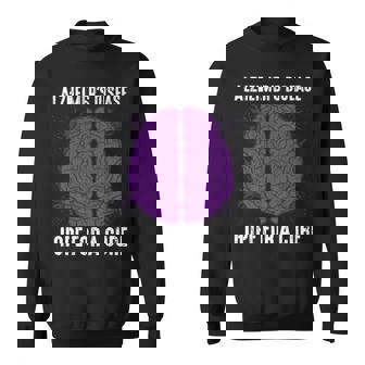 Hope For A Cure Alzheimer's Awareness Purple Happy Graphic Premium Sweatshirt - Monsterry