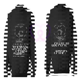 Hope Fight Cure Alzheimer's Awareness Happy Purple Graphic Sweatshirt - Monsterry