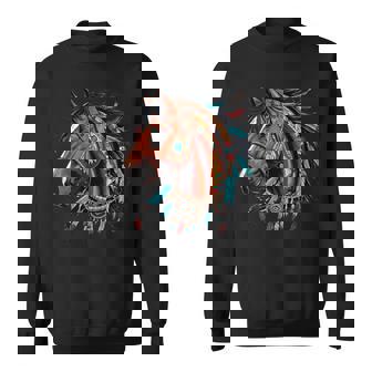 Horse Native American Indigenous Heritage Indian Pride Sweatshirt - Monsterry