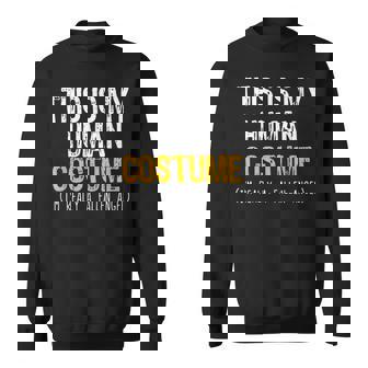 Human Costume Fallen Angel Halloween Dark Evil Lazy Easy Sweatshirt - Monsterry