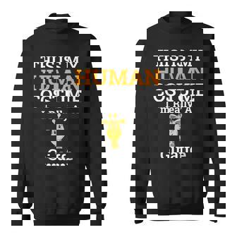 This Is My Human Costume I'm Really a Giraffe Halloween Sweatshirt - Monsterry