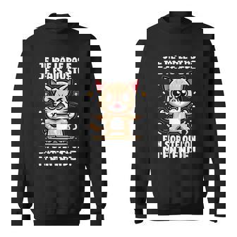 Humour Chat Raleur Citation Drôle Grognon Caractère Sweater e - Cadeauxyz