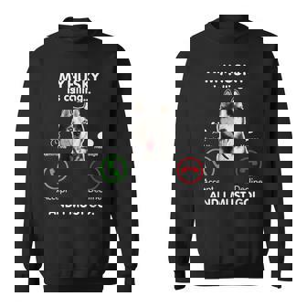 My Husky Is Calling Siberian Husky Owner Birthday Sweatshirt - Monsterry