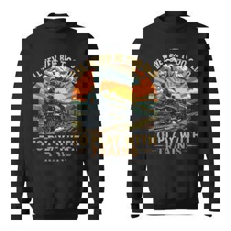 I'll Never Be Too Old To Play With Trains Train Sweatshirt - Thegiftio UK