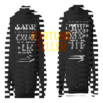 I'm With Fortune Teller Last Minute Costume Halloween Couple Sweatshirt - Monsterry