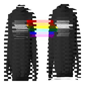 Iowa LGBT Rainbow Gay Pride Flag T-Shirt Sweatshirt - Monsterry