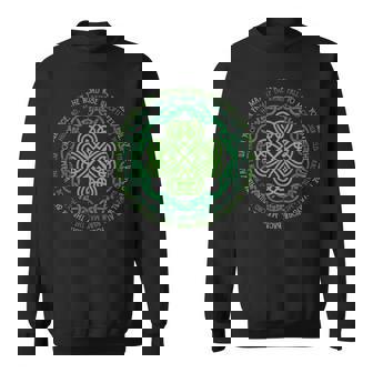 Irish Blessing Celtic Knot & 4-Leaf Clover Luck Sweatshirt | Mazezy