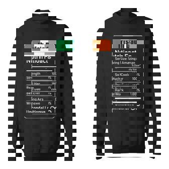 Irish Dad Nutrition Facts Father's Day Sweatshirt - Monsterry