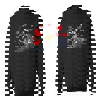 Irish Wolfhound Dog With Stuffed Animal And Many Hearts Sweatshirt - Monsterry