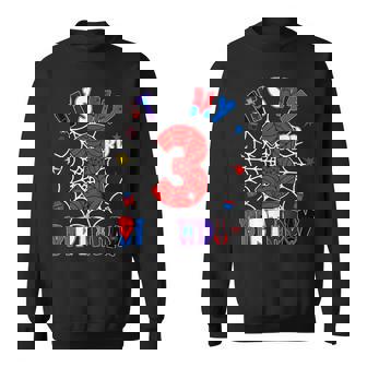 It's My 3Rd Birthday Spider Theme Party Boys 3 Years Old Sweatshirt - Thegiftio