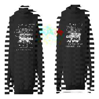 It's Fine Everything Is Fine Xmas Lights Gnome Christmas Sweatshirt - Monsterry