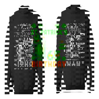 It's St Patrick's Day And 65th Birthday Clovers Beer Lover Sweatshirt - Monsterry