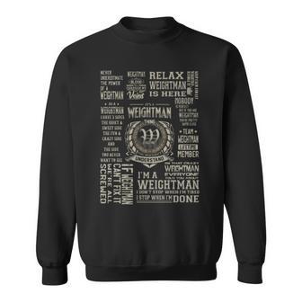 It's A Weightman Thing Weightman Name Sweatshirt | Mazezy