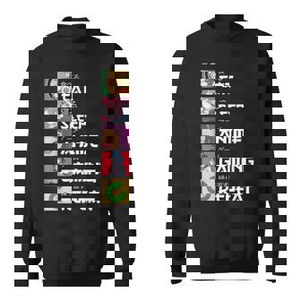 Japan Boba Manga Kawaii Cool Gamer Japanese Eat Sleep Anime Gaming Repeat -Youth Black Small Anime Sweatshirt - Monsterry