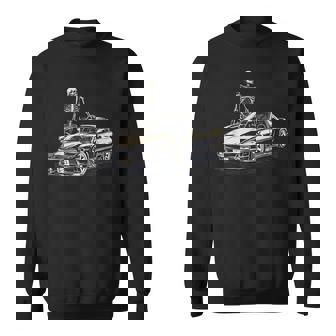 JDM Skeleton Chilling 240sx Car Japanese Drift Car Spooky Sweatshirt - Monsterry