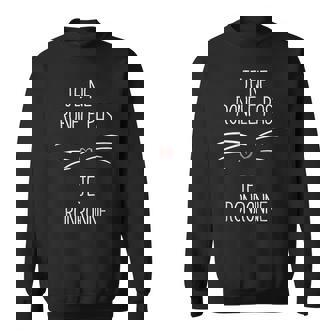 Je N'fle Pas Je Ronronne Cat Sweater e - Cadeauxyz