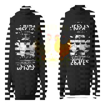 Je Peux Pas Je M'occupe Des Poules Jardin Poule Jardinage Sweater e - Cadeauxyz