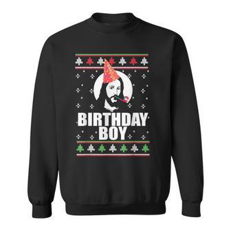 Jesus Nasty Christmas Knitted Jacket With Birthday Boy Sweatshirt - Geschenkecke