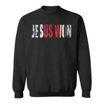 Jesus Won Game Day Sweatshirt - Thegiftio UK