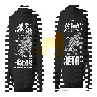 Just A Boy Who Love Cheetahs Wildlife Leopard Cheetah Safari Sweatshirt - Monsterry