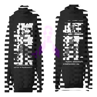 Just Cure Alzheimers Awareness Shirts Ribbon Shirt Sweatshirt - Monsterry
