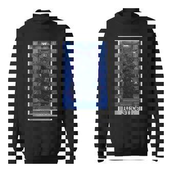 Justice Tarot Card Grim Reaper Halloween Gothic Witch Horror Tank Top Sweatshirt - Monsterry