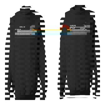 Kanpur India Uttar Pradesh Retro Sunset Rainbow Synth Stripe Tank Top Sweatshirt - Monsterry