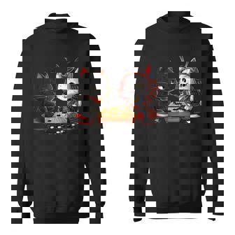 Kawaii Cat Samurais Jouant À Go Jeu De Société Baduk Cat Sweater e - Cadeauxyz