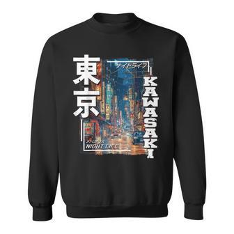 Kawasaki City Retro Japanese Aesthetic Streets Of Kawasaki Sweatshirt - Geschenkecke