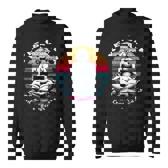 Keep Calm And Love Your Curves Relax Enceinte Chubby Yoga Sweater e - Cadeauxyz
