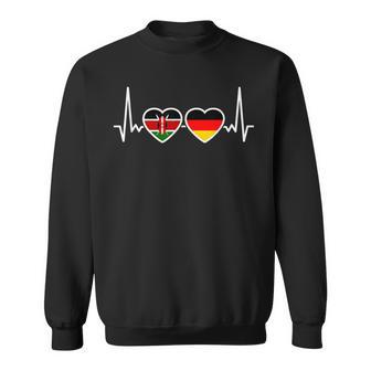 Kenya Germany Heartbeat Flag German Kenyan Sweatshirt - Geschenkecke