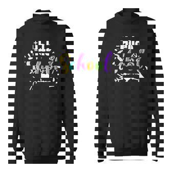 Kids Hello School Heart Arrow Back To School Student Teacher Sweatshirt - Monsterry