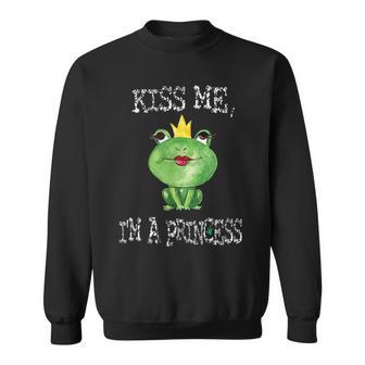 Kiss Me I'm A Princess Frog Sweatshirt - Geschenkecke