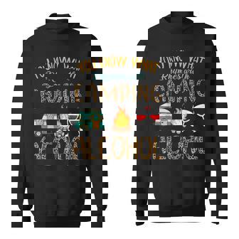 You Know What Rhymes With Camping And Alcohol Wine Campers Sweatshirt - Monsterry