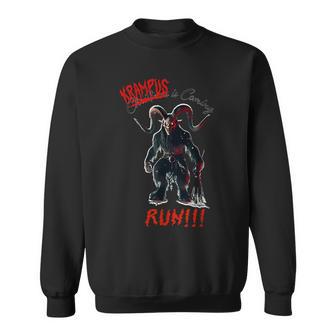 Krampus Is Coming Lauf Wenn Du Kannst Sweatshirt - Geschenkecke