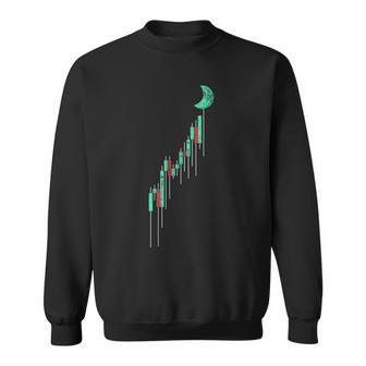 Krypto Currency Hodlintage Bullenmarkt Chart To The Moon Sweatshirt - Geschenkecke