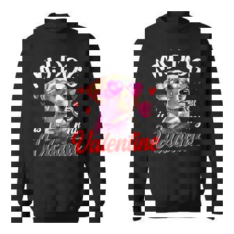 Labrador Retriever Is My Valentine Hearts Dog Valentines Day Sweatshirt - Monsterry