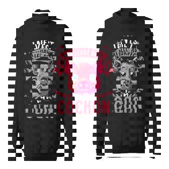 Laie Est Meilleure Avec Un Cochon Amoureux Des Cochons Sweater e - Cadeauxyz