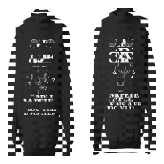 Le Cerf M'appelle Humour Chasseur Cerf Homme Drole Sweater e - Cadeauxyz