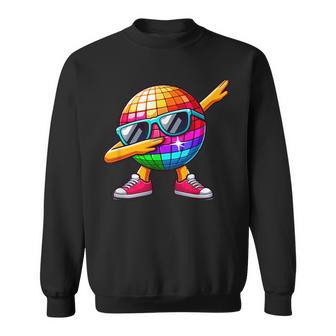 Led 70S Disco Ball Dabbing Sunglasses Nightclub Dance Party Sweatshirt - Geschenkecke