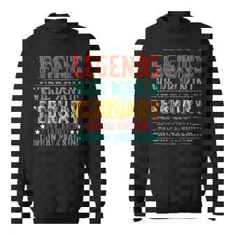 Legends Were Born In February Birthday Original Packaging Sweatshirt | Mazezy