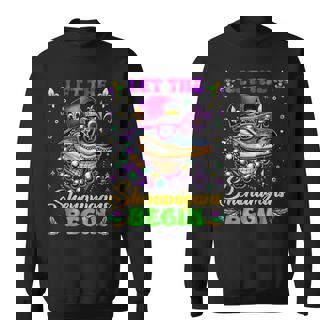 Let The Shenanigans Begin Alligator Mardi Gras Madigator Sweatshirt - Seseable