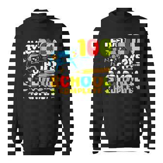 Level 100 Days Of School Completed Gaming Gamer Boy Sweatshirt | Mazezy
