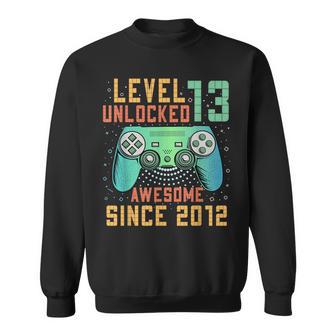Level 13 Unlocked 13Th Birthday 13 Year Old Boy Gaming Sweatshirt - Thegiftio UK
