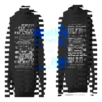 Level 18 Unlocked Awesome Since 2007 18Th Birthday Gaming Sweatshirt - Seseable
