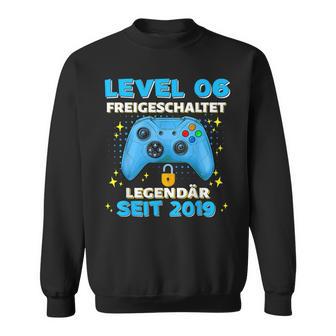 Level 6 Jahre Geburtstags Junge Gamer 2019 Geburtstag Sweatshirt - Geschenkecke