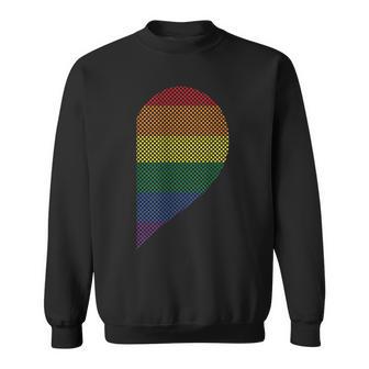 Lgbt Half Heart Love Partner Gay Lesbian Pyjama Couple Sweatshirt - Geschenkecke