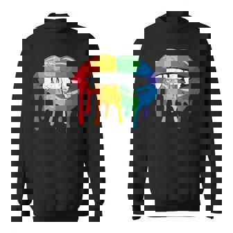 LGBT Spooky Halloween Vampire Fangs Gay Pride Vampire Lover Sweatshirt - Monsterry