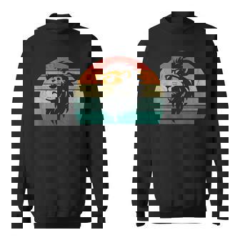 Lion Retro Multi-Colour Sunset Lion Motif S Sweatshirt - Geschenkecke