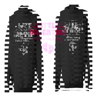 Little Valentine In The Making Valentine's Day Pregnancy Sweatshirt - Thegiftio